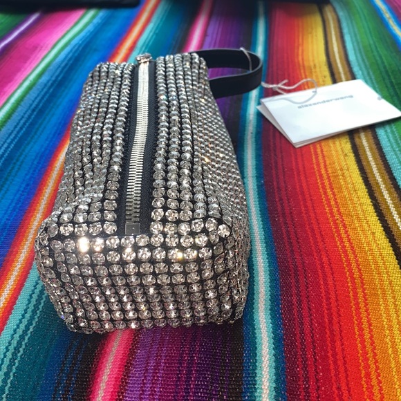Authentic Alexander Wang Heiress Crystal Rhinestone Pencil Case Pochette - Picture 4 of 9